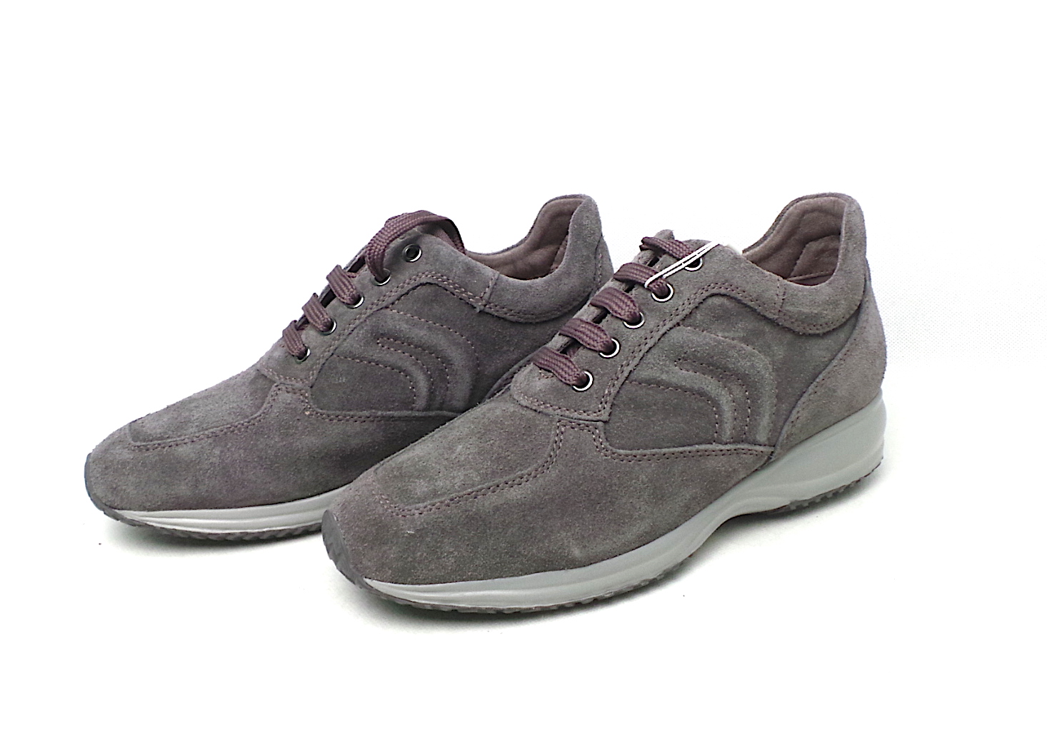 SCARPE SNEAKERS GEOX Happy U4356H pelle marrone tipo Hogan Interactive €130  -20% EUR 93,60 - PicClick IT