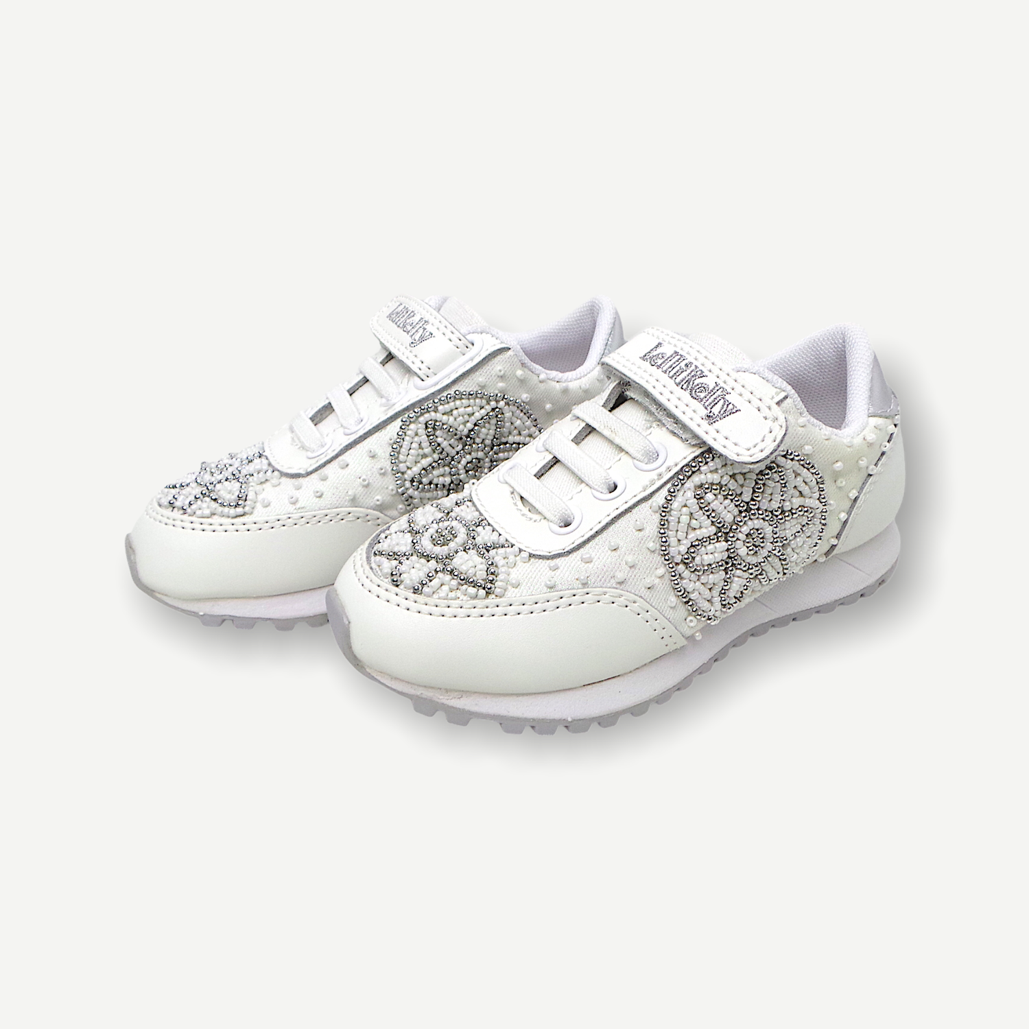 SCARPE BAMBINA LELLI KELLY COD.LK4810 PRINCIPESSA COL.BIANCO ARGENTO