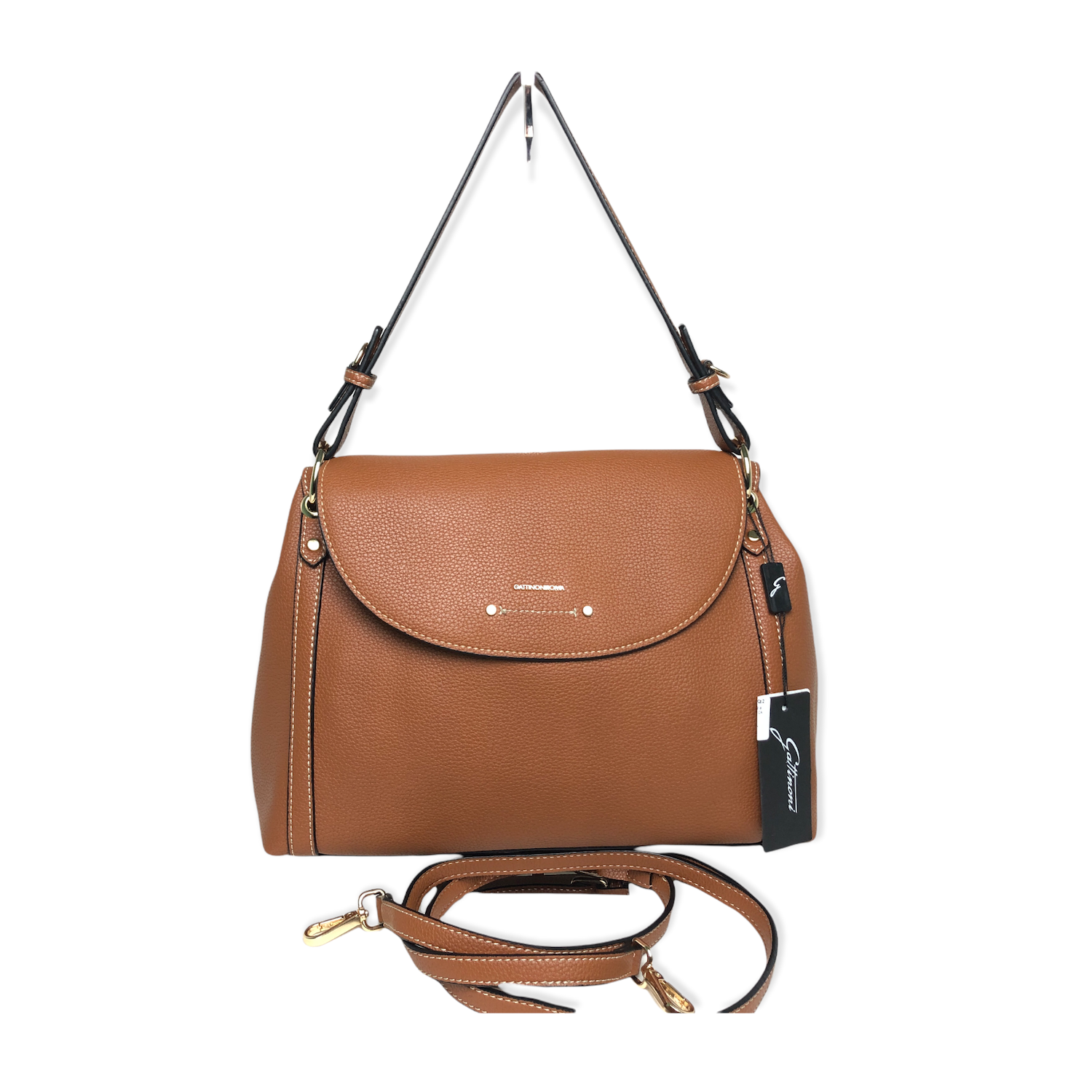 GATTINONI COD.BINCD7958WVP521 Borsa a Spalla Cloe color Cuoio con patta COL.TAN
