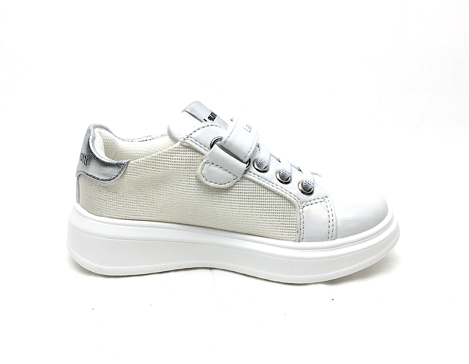 LAURA BIAGIOTTI JUNIOR SNEAKERS COD.6087 COL.WHITE 6091 SOTTOPIEDE IN PELLE