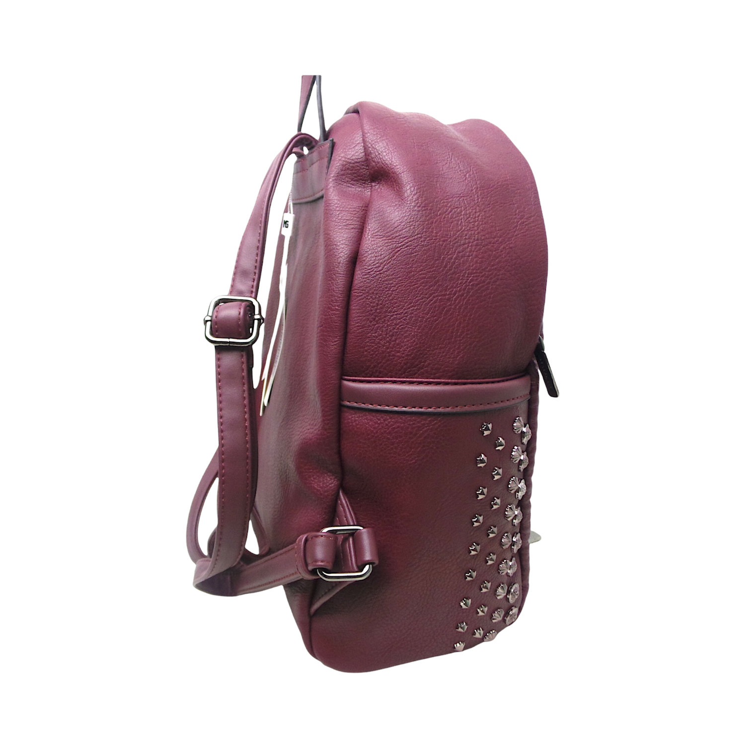 categoria 2 - delpopoloshop - ZAINO MARINA GALANTI COD.MBMD0059BK2  MIS.28x13xh31 col.WINE IN PELLE CON BORCHIE