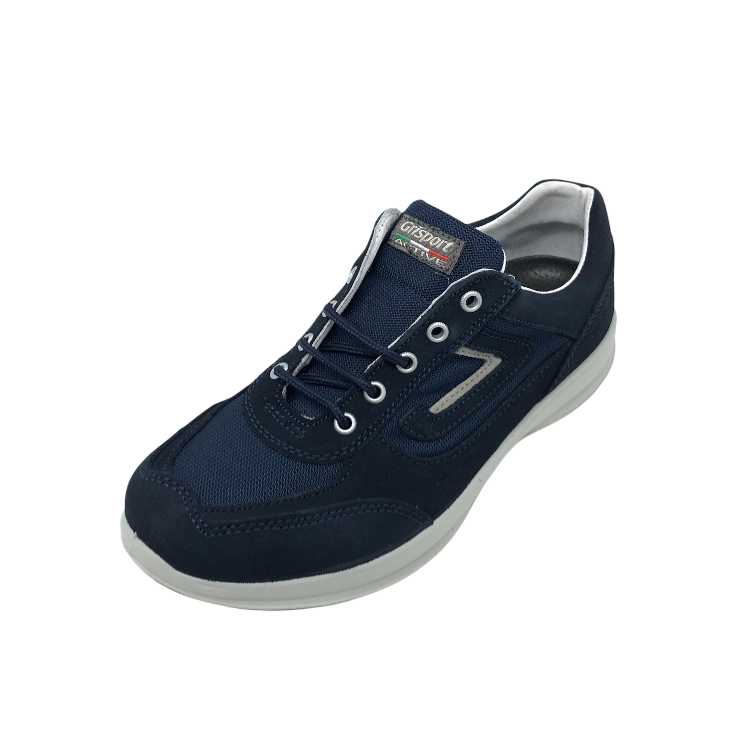 GRISPORT COD.8601SV60MA SCARPA UOMO COMODA IN PELLE E TELA COL.AVIO  SCAMOSCIATO