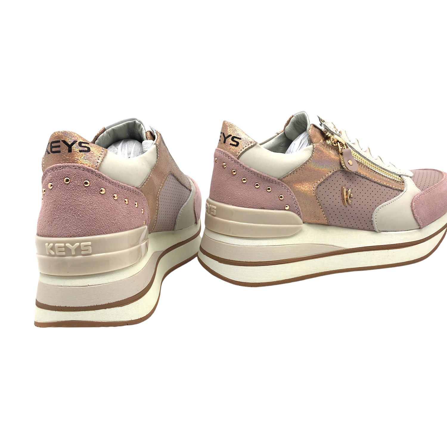 KEYS COD.K6041 SNEAKERS DONNA COL.PINK BEIGE 6228