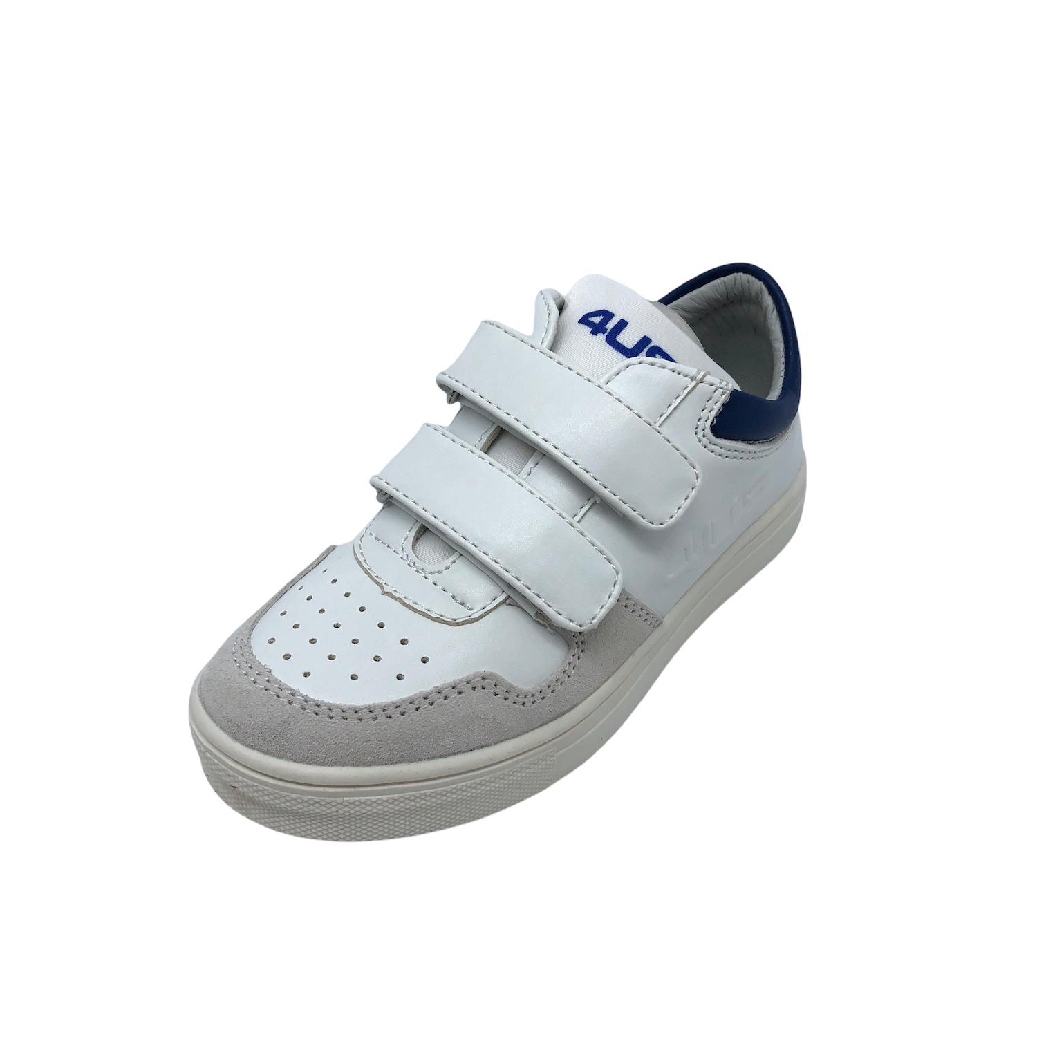 scarpe bambino,scarpe bambina, - delpopoloshop - 4US PACIOTTI JUNIOR  COD.41020 SNEAKER BIMBI IN PELLE COL. GREY/WHITE