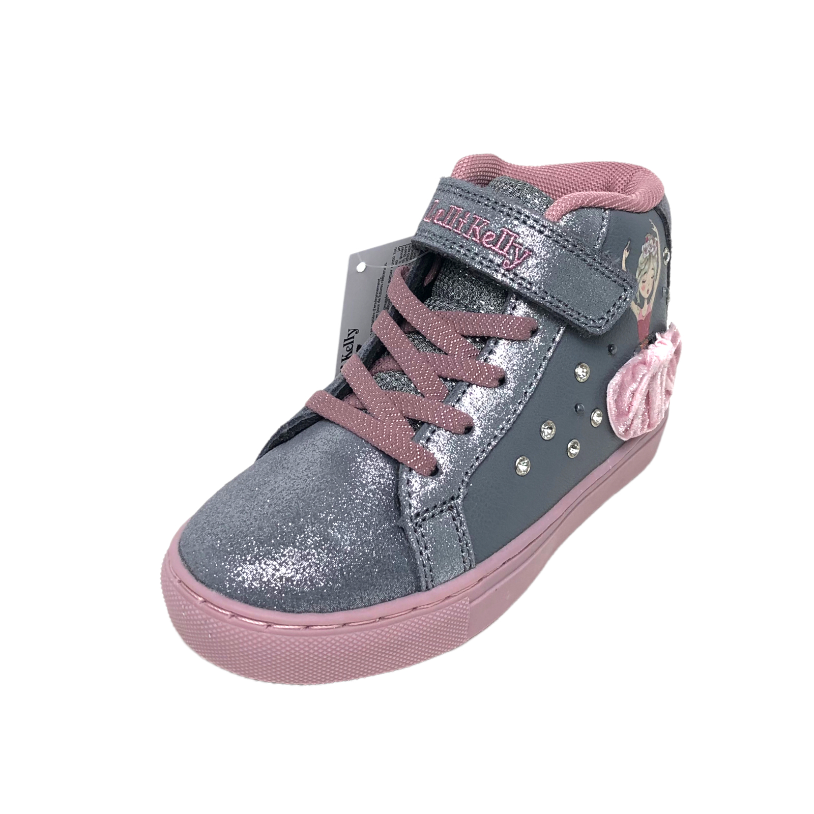 scarpe bambino,scarpe bambina, - delpopoloshop - LELLI KELLY COD.LKAL2286  SCARPE BIMBA IN PELLE CON LUCI LED COL.GRIGIO