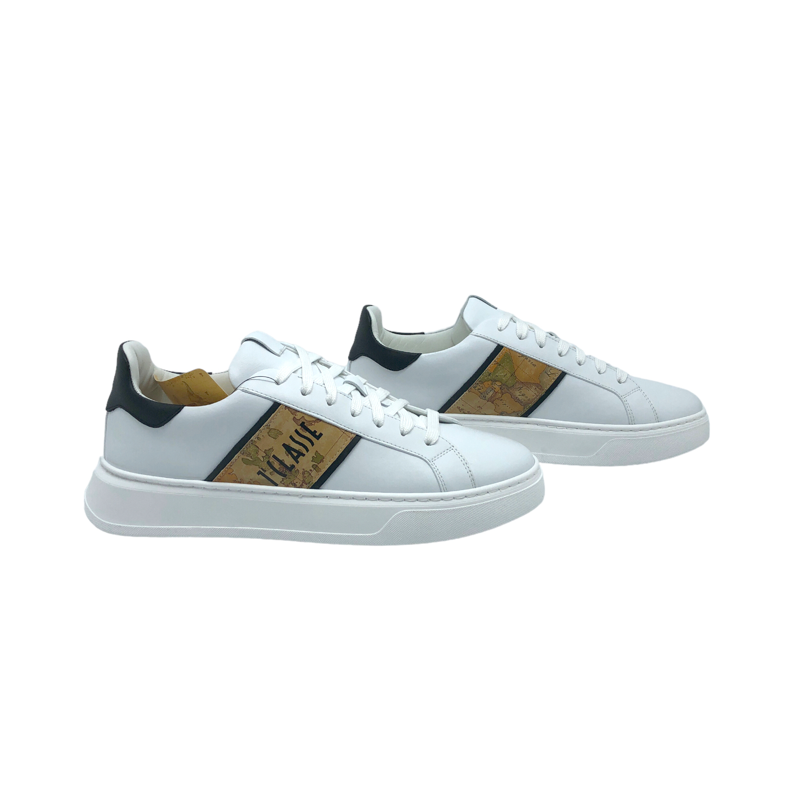 ALVIERO MARTINI 1CLASSE COD.ZU066578B SNEAKER UOMO IN PELLE COL.WHITE